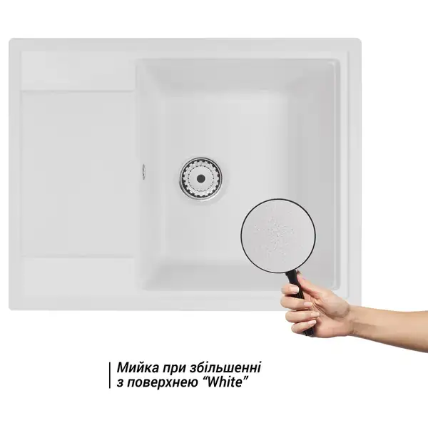 Кухонная мойка Qtap CS 6450 White (QT6450WHI650)