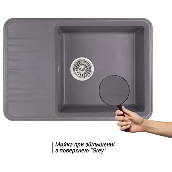 Кухонная мойка Qtap CS 7440 Grey (QT7440GRE471)