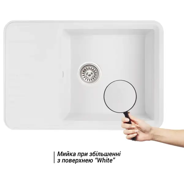 Кухонная мойка Qtap CS 7440 White (QT7440WHI650)