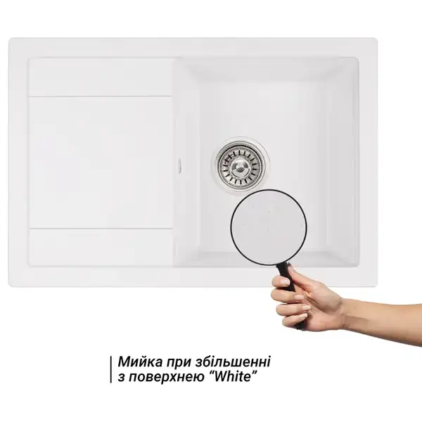 Кухонная мойка Qtap CS 7449 White (QT7449WHI650)