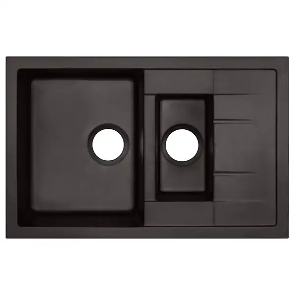 Кухонная мойка с дополнительной чашей Qtap CS 7648 Coffee (QT7648COF551)