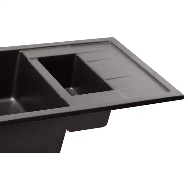 Кухонная мойка с дополнительной чашей Qtap CS 7648 Coffee (QT7648COF551)