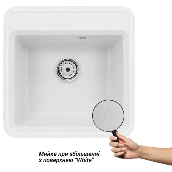 Кухонная мойка Qtap CS 5151 White (QTCS5151WHI) Кухонная мойка Qtap CS 5151 White (QTCS5151WHI)