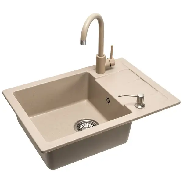 Кухонна мийка REA NILS BEIGE набір 5в1 (ZLE-00102) Кухонна мийка REA NILS BEIGE набір 5в1 (ZLE-00102)