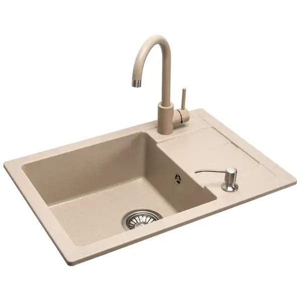 Кухонна мийка REA NILS BEIGE набір 5в1 (ZLE-00102) Кухонна мийка REA NILS BEIGE набір 5в1 (ZLE-00102)