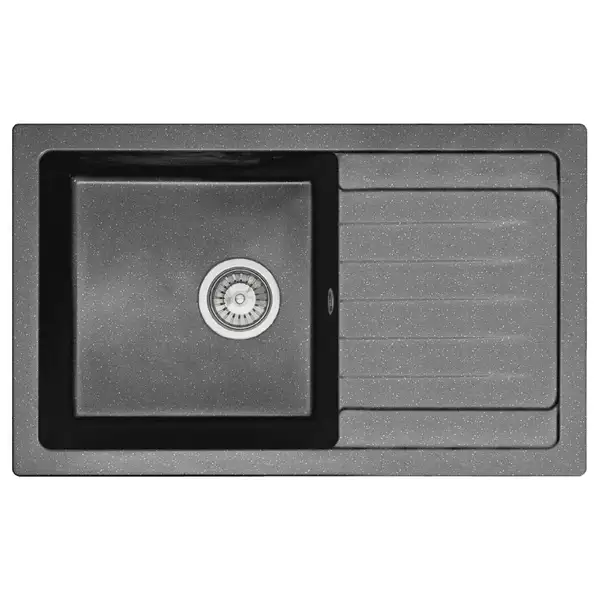 Гранитная кухонная мойка REA DAG BLACK пятнистая (ZLE-00112)