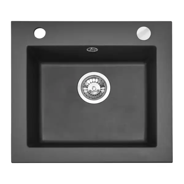 Гранитная кухонная мойка REA WEST BLACK METALIC (ZLE-00121)