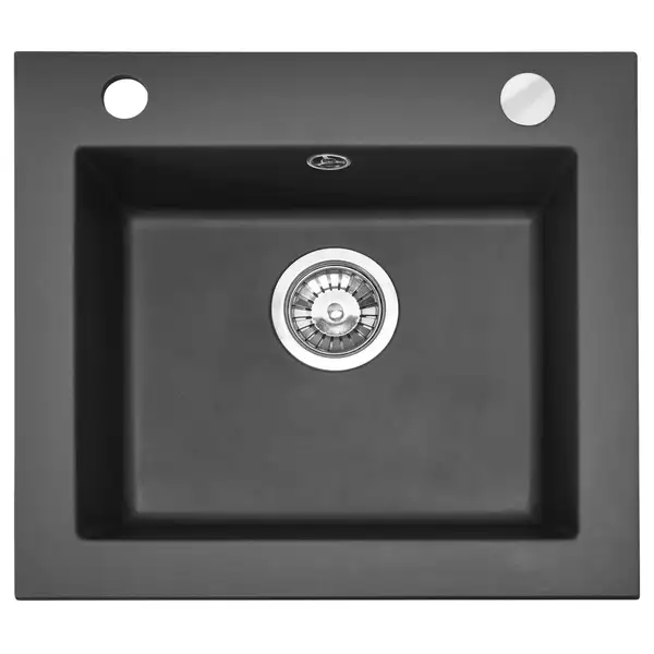Гранитная кухонная мойка REA WEST BLACK METALIC (ZLE-00121)