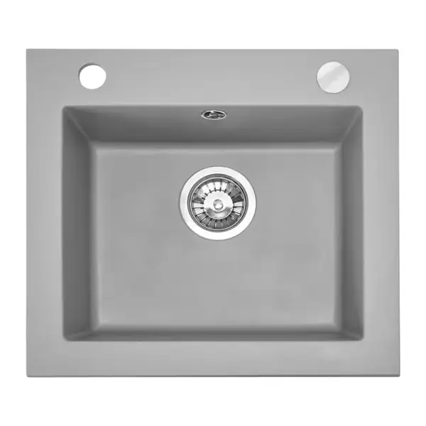 Гранитная кухонная мойка REA WEST GREY серая (ZLE-00122)