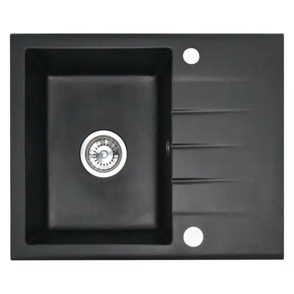 Гранитная кухонная мойка REA NORTH BLACK пятнистая (ZLE-00125)