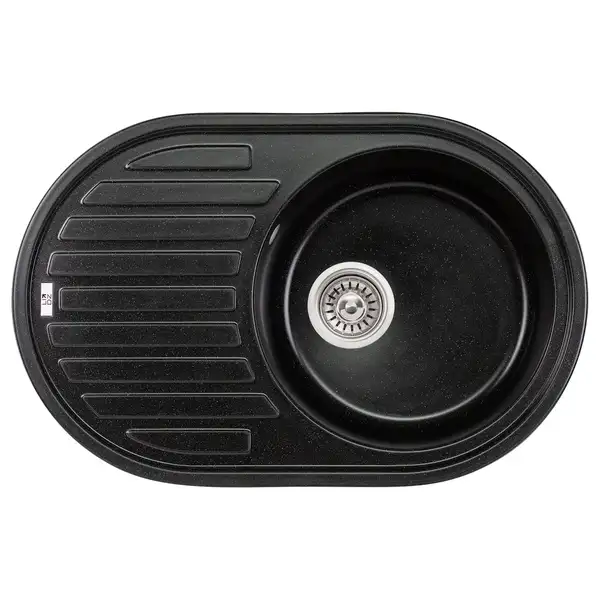 Lidz BLM-14 Кухонная мойка, черная матовая (LIDZBLM14780500200)