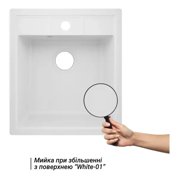Кухонная мойка Lidz 460х515/200 WHI-01 (LIDZWHI01460515200)