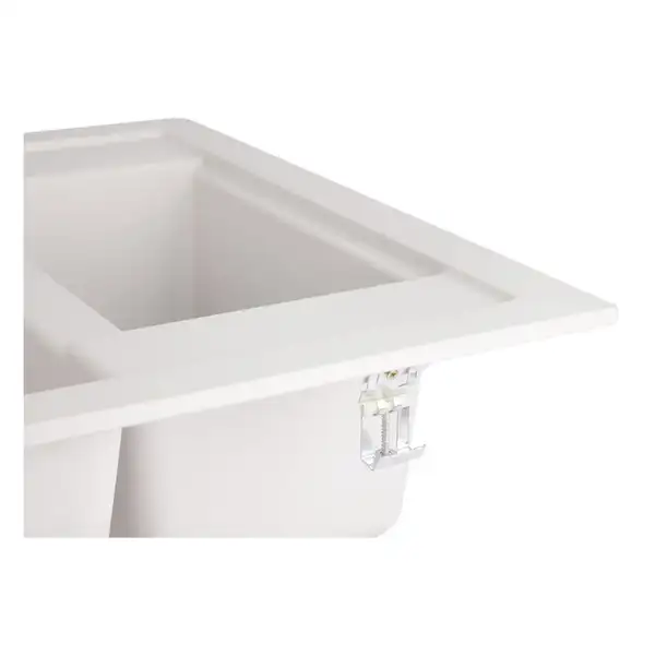 Кухонная мойка с дополнительной чашей Lidz 615x500/200 WHI-01 (LIDZWHI01615500200)