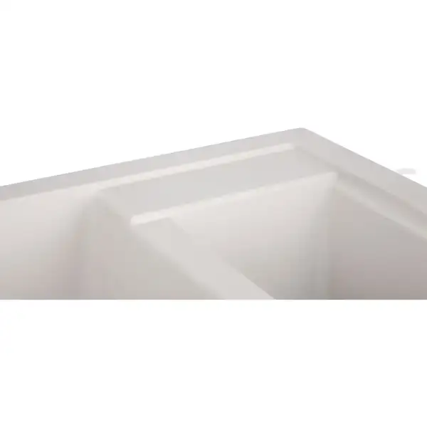 Кухонная мойка с дополнительной чашей Lidz 615x500/200 WHI-01 (LIDZWHI01615500200)