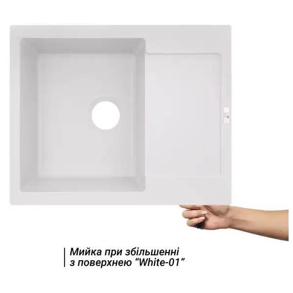 Кухонная мойка Lidz 625x500/200 WHI-01 (LIDZWHI01625500200)