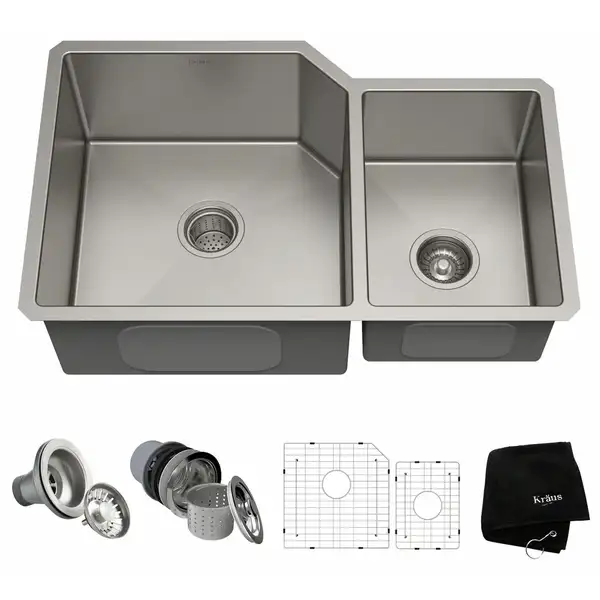 Kraus Подвійна кухонна мийка Standart PRO™ - 813 (KHU123-32) Kraus Подвійна кухонна мийка Standart PRO™ - 813 (KHU123-32)