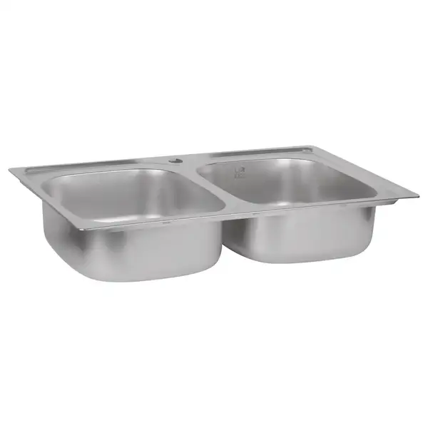 Кухонная мойка с двумя чашами Lidz 7948 0,8 мм Micro Decor (LIDZ7948MDEC08)