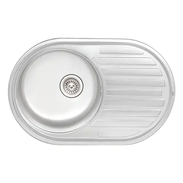Кухонная мойка Qtap 7750 0,8 мм Satin (QT7750SAT08) (QT7750SAT08) фото 1 Aquada.com.ua