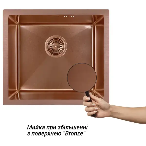 Кухонная мойка Qtap D4843BR 2.7/1.0 мм Bronze (QTD4843BRPVD10)