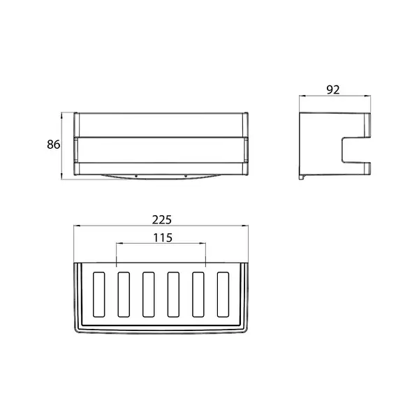 Мыльница-решётка 225 x 86 x 92 мм Emco System 02, хром (354500123) Мыльница-решётка 225 x 86 x 92 мм Emco System 02, хром (354500123)