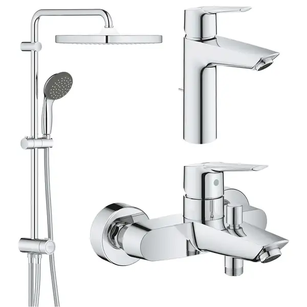 Grohe Start Набор смесителей 3-в-1, хром (UA202305RM) Grohe Start Набор смесителей 3-в-1, хром (UA202305RM)