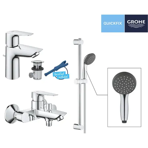 Grohe StartEdge Набір змішувачів 3 в 1, хром (UA202501SQ)