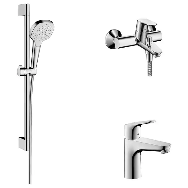 Набор смесителей для ванны 3-в-1 Hansgrohe Focus/Croma Select E (цвет - хром) (31940112) фото 1 Aquada.com.ua