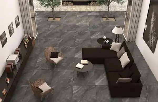 CERAMICA SANTA CLAUS Плитка керамогранітна Venezia Nero POL 600x1200x10 Ceramiсa Santa Claus (Venezia Nero 60x120 polished)