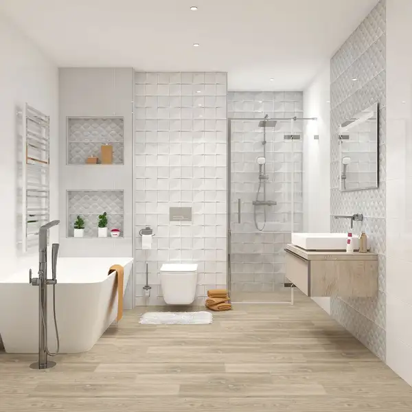 Плитка стінова Quadra White 25x75 код 2897 Ceramika Color (5902627432897) Плитка стінова Quadra White 25x75 код 2897 Ceramika Color (5902627432897)