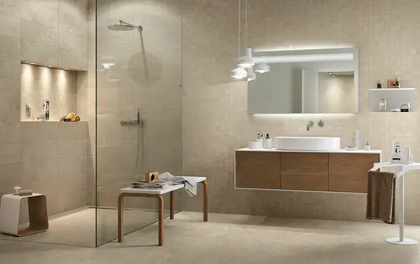 Плитка керамогранітна NE 11 Bone Travertine NAT SQ 600x600x9 Mirage (TD63)