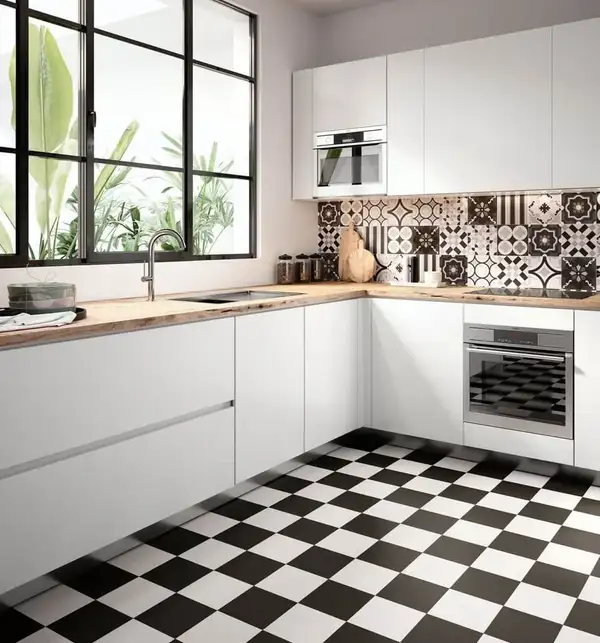 Плитка керамогранітна CSAPBWWH20 Patchwork B&W White 200x200x10 Sant'agostino