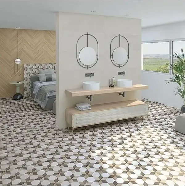 Плитка керамогранітна Hexagono Mayeix Multicolor 230x266x9 Vives (46EN) Плитка керамогранітна Hexagono Mayeix Multicolor 230x266x9 Vives (46EN)
