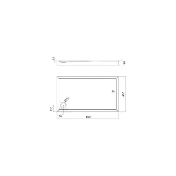піддон Omnires Camden 80x140 (CAMDEN80/140/PBP)