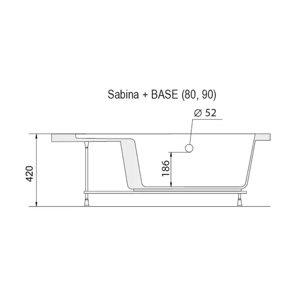 Ravak Sabina 80 Панель для душового піддона (A914001020)