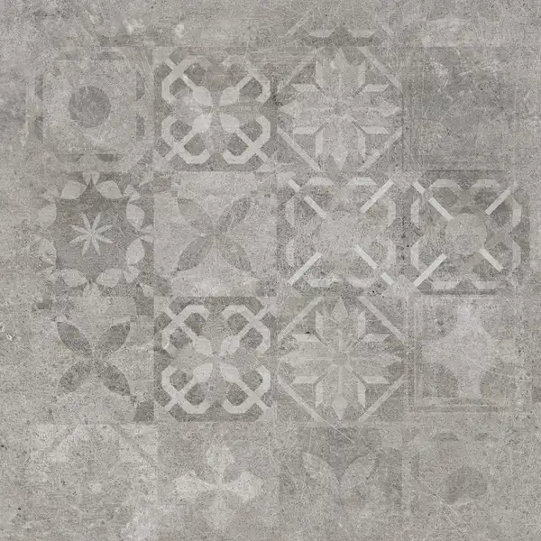 Плитка підлогова Softcement Silver Decor Patchwork RECT 59,7x59,7x0,8 код 8020 Cerrad (5903313318020)