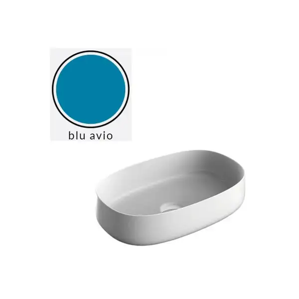 Умивальник на стільницю ArtCeram Cognac 55х35, blue avio (COL003 38; 00) (COL003 38;00) Умивальник на стільницю ArtCeram Cognac 55х35, blue avio (COL003 38; 00) (COL003 38;00)