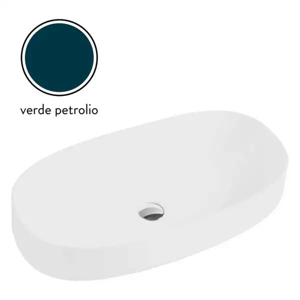 Умивальник на стільницю ArtCeram Cognac 68x35, verde petrolio (COL005 42; 00) Умивальник на стільницю ArtCeram Cognac 68x35, verde petrolio (COL005 42; 00)