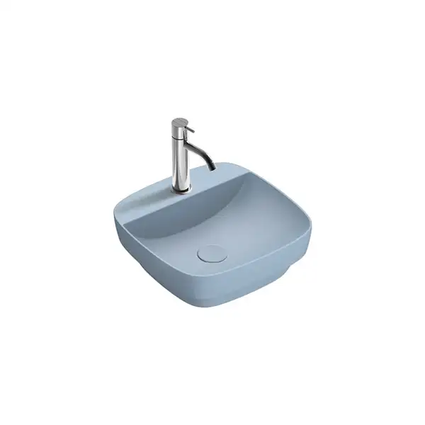 Раковина полувстраиваемая Catalano Green Lux Сolori 42 х 42 х h14 см, цвет - синий матовый 142GRLXNAS Раковина полувстраиваемая Catalano Green Lux Сolori 42 х 42 х h14 см, цвет - синий матовый 142GRLXNAS