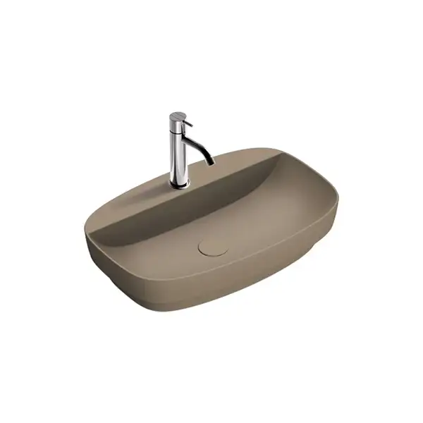 Раковина полувстраиваемая Catalano Green Lux Сolori 42 х 60 х h14 см, цвет - коричневый матовый 165GRLXNMS Раковина полувстраиваемая Catalano Green Lux Сolori 42 х 60 х h14 см, цвет - коричневый матовый 165GRLXNMS