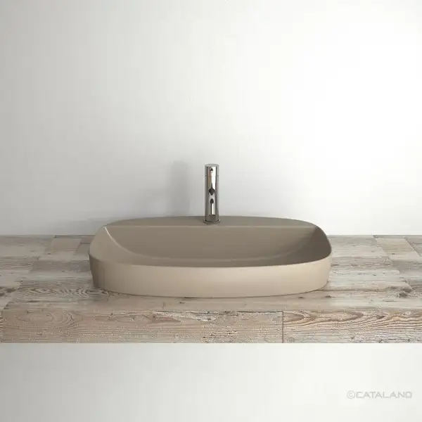 Раковина полувстраиваемая Catalano Green Lux Сolori 42 х 60 х h14 см, цвет - коричневый матовый 165GRLXNMS Раковина полувстраиваемая Catalano Green Lux Сolori 42 х 60 х h14 см, цвет - коричневый матовый 165GRLXNMS