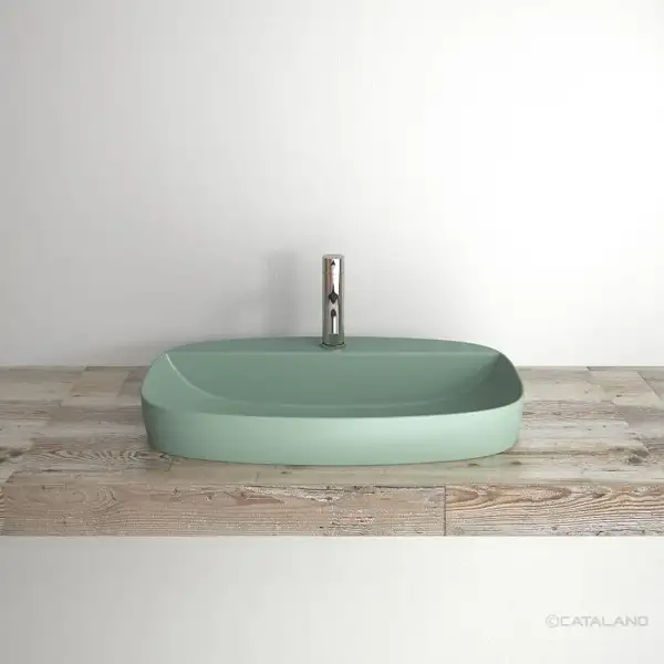Раковина полувстраиваемая Catalano Green Lux Сolori 42 х 60 х h14 см, цвет - зелёный матовый 165GRLXNVS Раковина полувстраиваемая Catalano Green Lux Сolori 42 х 60 х h14 см, цвет - зелёный матовый 165GRLXNVS