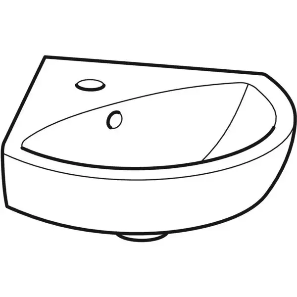 Geberit Selnova Умивальник підвісний, кутовий, білий (500.326.01.5)