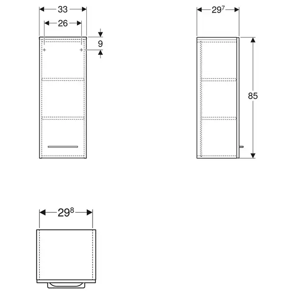 Раковина Geberit One 105 х 48 см (білий глянцевий)  505.015.00.1