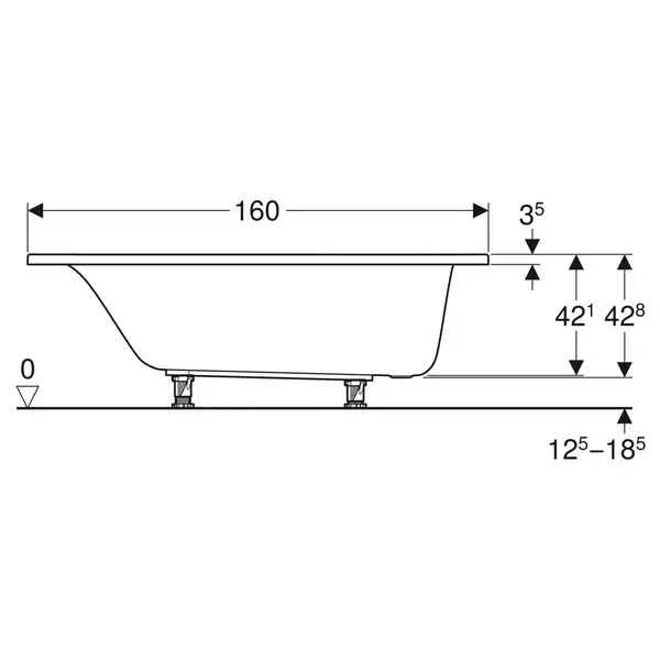 Раковина Geberit One 105 х 48 см (білий глянцевий)  505.015.00.1