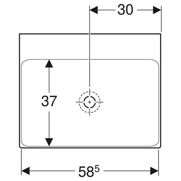 Раковина Geberit One 60 х 48 см 505.021.01.1