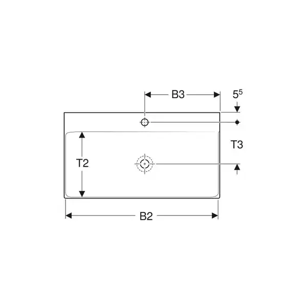 Раковина Geberit One 60 х 48 см 505.021.01.1