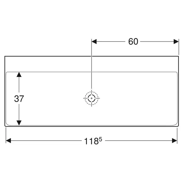 Раковина Geberit One 120 х 48 см 505.021.01.5 Раковина Geberit One 120 х 48 см 505.021.01.5