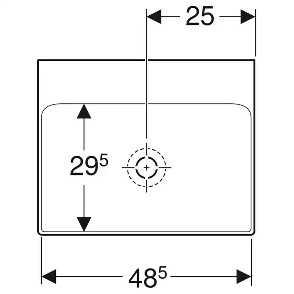 Раковина Geberit One 50 х 41 см 505.021.01.6 Раковина Geberit One 50 х 41 см 505.021.01.6