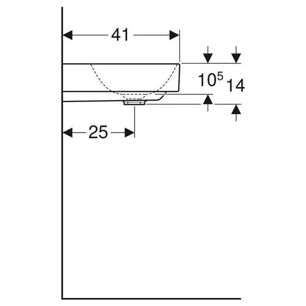 Раковина Geberit One 50 х 41 см 505.021.01.6 Раковина Geberit One 50 х 41 см 505.021.01.6
