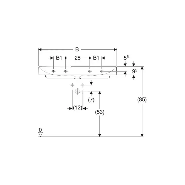 Раковина Geberit One 50 х 41 см 505.021.01.6 Раковина Geberit One 50 х 41 см 505.021.01.6